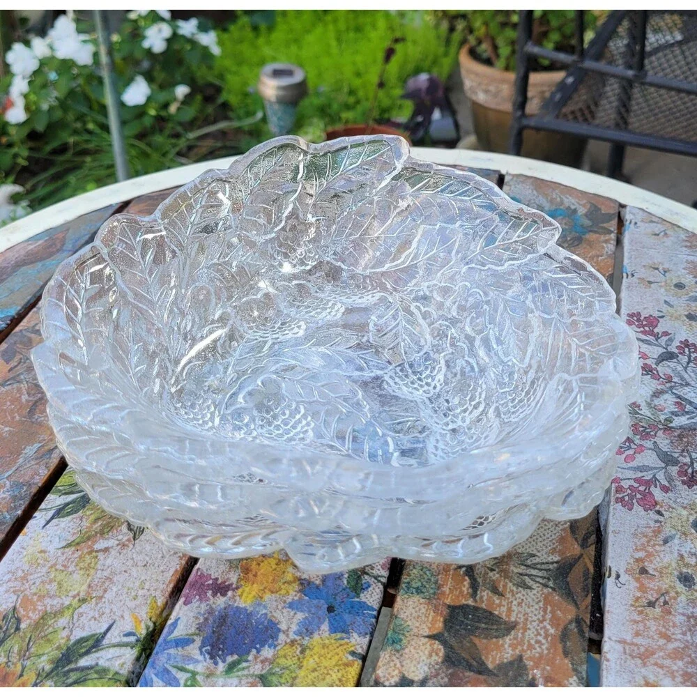 Indiana Glass Loganberry Bon Bon Dishes-  Set of 3